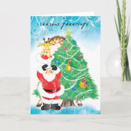 Ongehoorzame Twiga Feestdagen Kaart