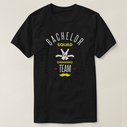 Ongehuwde mannen drank team t-shirt (Design voorkant)