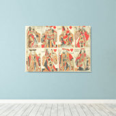 Ongekapte speelkaarten, laat 18e eeuw canvas afdruk (Insitu (Houten vloer))