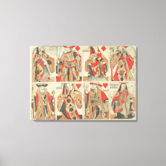 Ongekapte speelkaarten, laat 18e eeuw canvas afdruk (Voorkant)