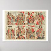 Ongekapte speelkaarten, laat 18e eeuw poster (Voorkant)