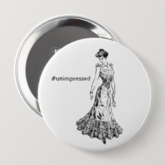 Ongekende dame ronde button 4,0 cm (Voorkant /achterkant)