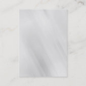 Ongekende gewone grijze monogram visitekaartje (Achterkant)