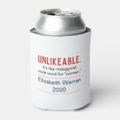 Ongekende vrouw Pro-Elizabeth Warren 2020 Blikjeskoeler (Blikje Voorkant)