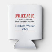 Ongekende vrouw Pro-Elizabeth Warren 2020 Blikjeskoeler (Achterkant)