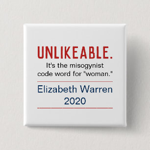 Ongekende vrouw Pro-Elizabeth Warren 2020 Vierkante Button 5,1 Cm