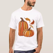 Ongekerfde Pompoen Paar T-shirt (Voorkant)