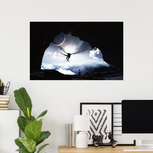 Ongeketend 36 x 22,5 inch poster (Thuiskantoor)