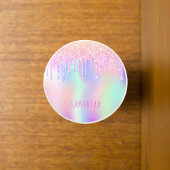 Ongekleurd glitter druppelt meisje keramische knop