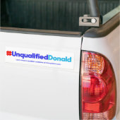 Ongekwalificeerde Donald/White Bumpersticker (Op Truck)