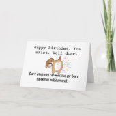 Ongeldige minimale herkenning van de verjaardag kaart (Voorkant)