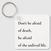 Ongeleefde leven - minimalistisch typografisch ont sleutelhanger (Voorkant)