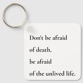 Ongeleefde leven - minimalistisch typografisch ont sleutelhanger