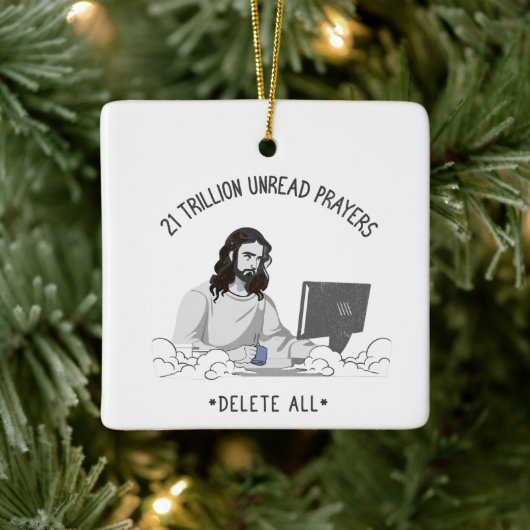 Ongelezen gebeden - Alle WWJD verwijderen? grappig Keramisch Ornament (Boom)