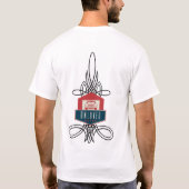 Ongeliefde Autos Pinstripe Logo op T-shirt achtera (Achterkant)