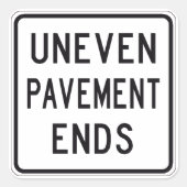 Ongelijke bestrating eindigt Stickers (Voorkant)