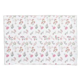 Ongelijke Delicate Bloemen in Patroonprint Kussensloop