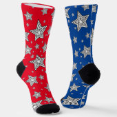 Ongelijke sokken met sterren (Gebogen)