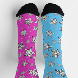Ongelijke sokken met sterren