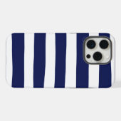 Ongelijke strepen - Blauw en Wit iPhone Hoesje (Achterkant horizontaal)