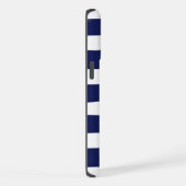 Ongelijke strepen - Blauw en Wit iPhone Hoesje (Rechterkant)
