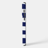 Ongelijke strepen - Blauw en Wit iPhone Hoesje (Linkerkant)