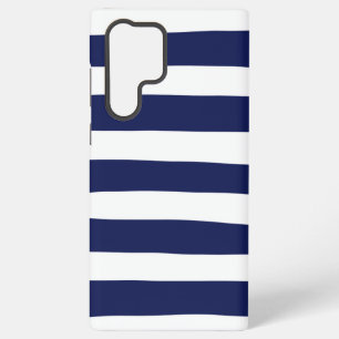 Ongelijke strepen - Blauw en Wit Samsung Galaxy Hoesje