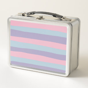 Ongelijke strepen in blauw, roze en lila