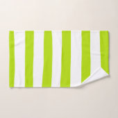 Ongelijke strepen in Lime Groen en Wit Bad Handdoek (Handdoek)