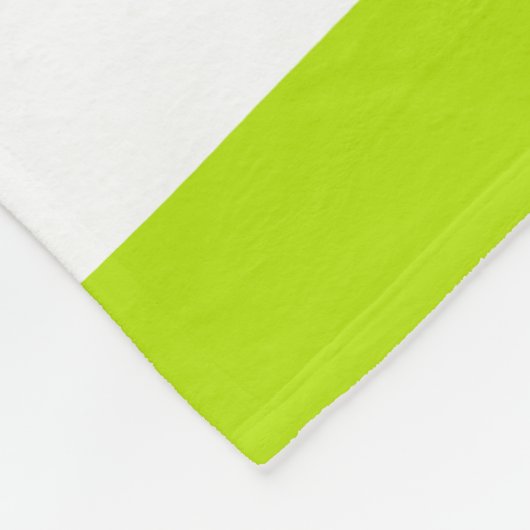 Ongelijke strepen in Lime Groen en Wit Fleece Deken (Hoek)