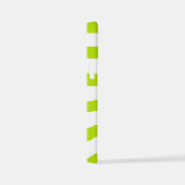 Ongelijke strepen in Lime Groen en Wit iPhone Hoesje (Rechterkant)