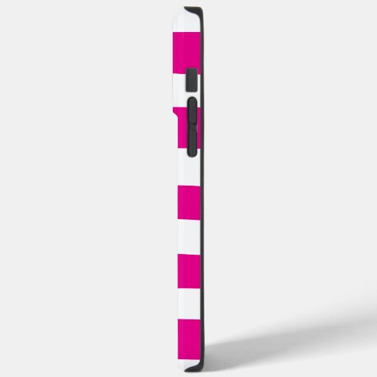 Ongelijke strepen in magenta en wit Case-Mate iPhone case (Achterkant / Links)