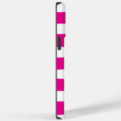 Ongelijke strepen in magenta en wit Case-Mate iPhone case (Achterkant / Rechts)