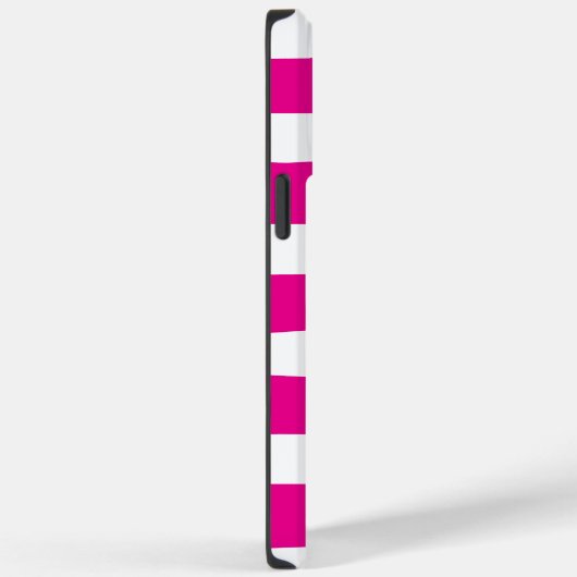 Ongelijke strepen in magenta en wit Case-Mate iPhone case (Achterkant / Rechts)