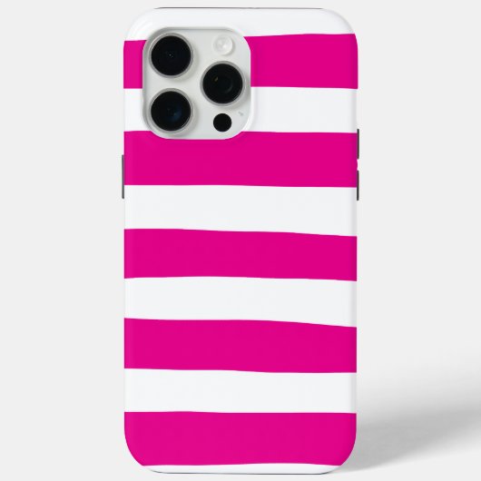 Ongelijke strepen in magenta en wit Case-Mate iPhone case (Achterkant)