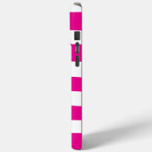 Ongelijke strepen in magenta en wit Case-Mate iPhone case (Achterkant / Links)