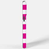 Ongelijke strepen in magenta en wit Case-Mate iPhone case (Achterkant / Rechts)