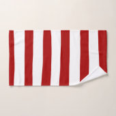 Ongelijke strepen in rood en wit bad handdoek (Handdoek)