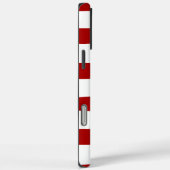 Ongelijke strepen in rood en wit Case-Mate iPhone case (Achterkant / Rechts)
