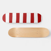 Ongelijke strepen in rood en wit persoonlijk skateboard (Horizontaal)