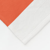 Ongelijke Strepen - Oranje en Wit Fleece Deken (Hoek)