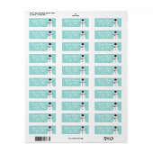 Ongelofelijk, cool, blauw kerstsnowman-label etiket (Full Sheet)