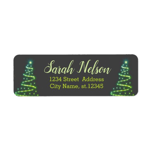 Ongelofelijk, cool, groen kerstboomlabel etiket (Voorkant)