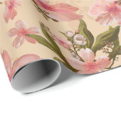 Ongelofelijk Floral patroon Cadeaupapier (Rol Hoek)