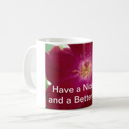 Ongelofelijk gecontroleerd Roos.jpg Koffiemok (Voorkant links)