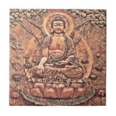 Ongelofelijk gedetailleerde koper Boeddha Tegeltje (Voorkant)