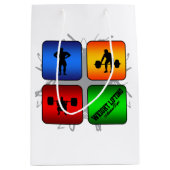 Ongelofelijk gewicht optillen in stedelijke stijl medium cadeauzakje (Voorkant)