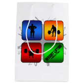 Ongelofelijk gewicht optillen in stedelijke stijl medium cadeauzakje (Achterkant)