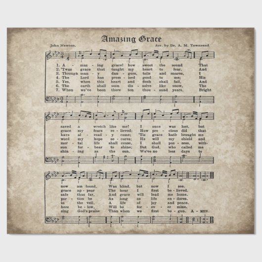 Ongelofelijk hoogwaardig  Hymn Music Wrapping Pape Cadeaupapier (Vlak)