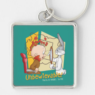 "Ongelofelijk" Kapsalon BUGS BUNNY™ & Elmer Fudd Sleutelhanger